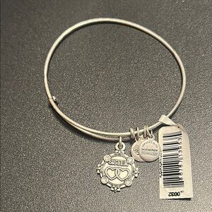 Alex and Ani I love you Silver Sister Charm New Bracelet